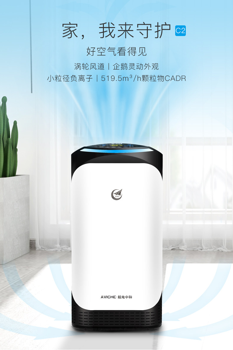 中国航空工业旗下品牌 航电中和 C2 医用级空气净化器 图2