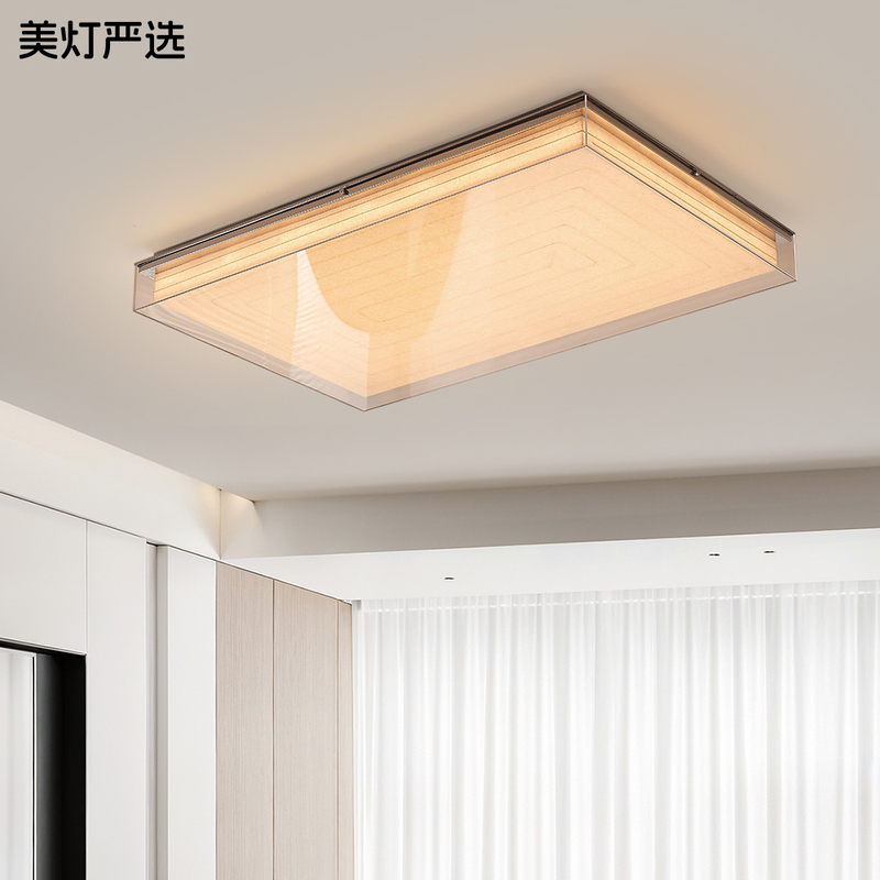 Ji Yutang Bauhaus Living Room Lamp Designer 2026 Model Mid-Century Style Retro Hall Eye-Protecting Rectangular Ceiling Lamp