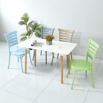 Nordic Creative Casual Cafe Plastic Horn Chair Living Room Home Adult Modern Minima Backrest Talks Chair