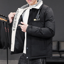 冬季连帽羽绒棉服外套男M-4XL
