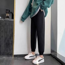 Sweatpants women plus velvet small man loose Toe Toe slim Joker Harlem pants casual plus velvet pants gray pants