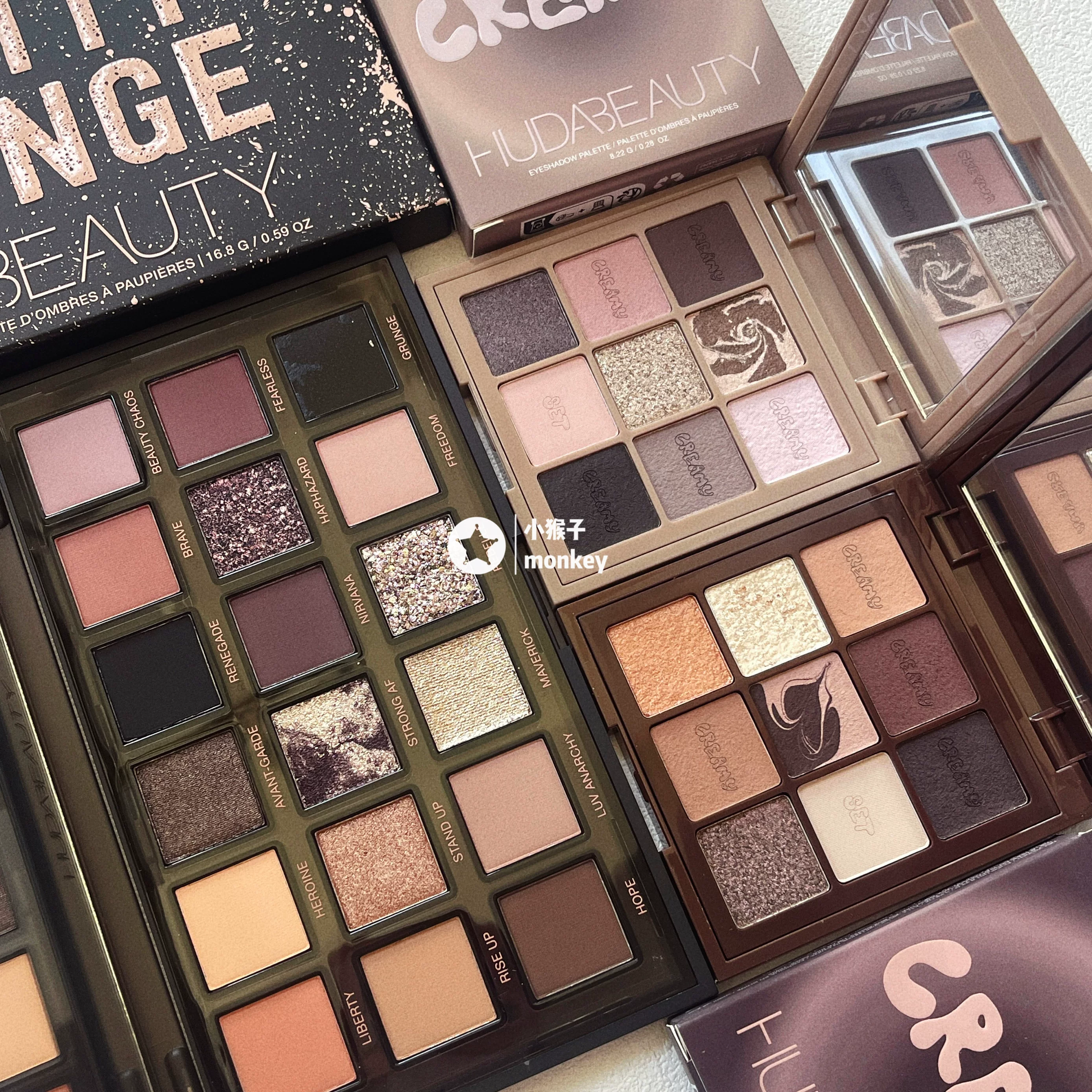 Палетка теней для век Huda Beauty ограниченная рождественская крашеная грайнж/ледяная нюдовая палетка теней для век