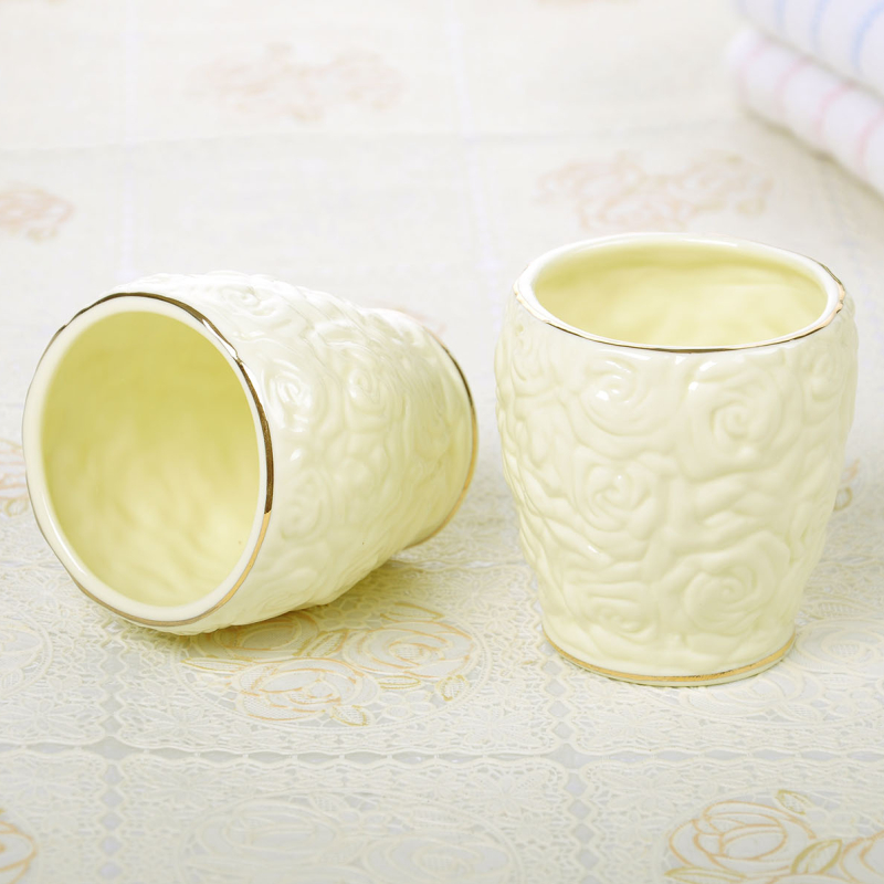 The Set ou shi wei yu five creative ceramic wash gargle suite bathroom wedding gift Set practical gift