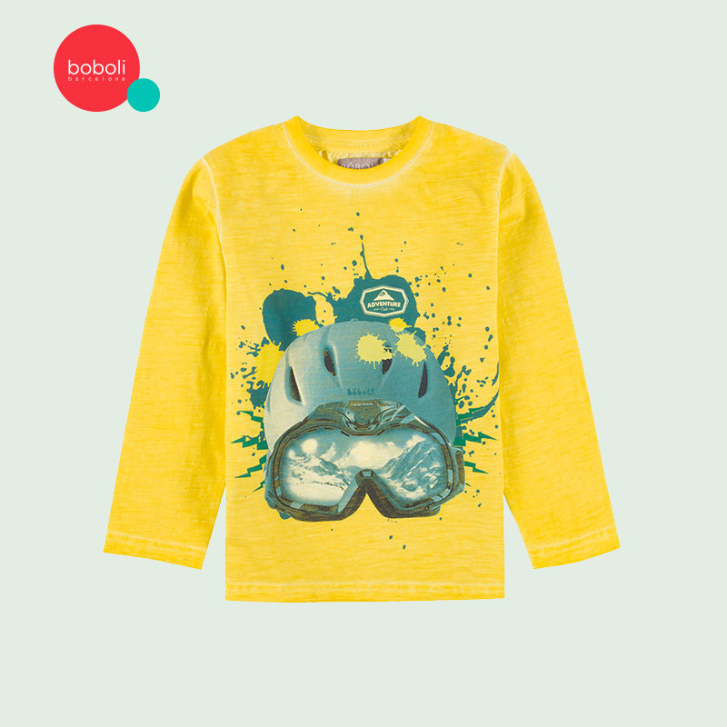 西班牙著名童装品牌 Boboli 纯棉 男童针织长袖T恤 天猫优惠券折后¥39包邮包税(¥239-200)95-140码可选