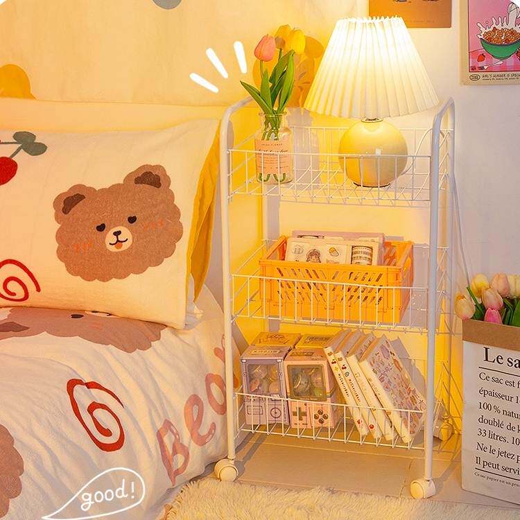 Snack rack home net red ins style storage rack dormitory bedroom mobile landing rental house artifact room
