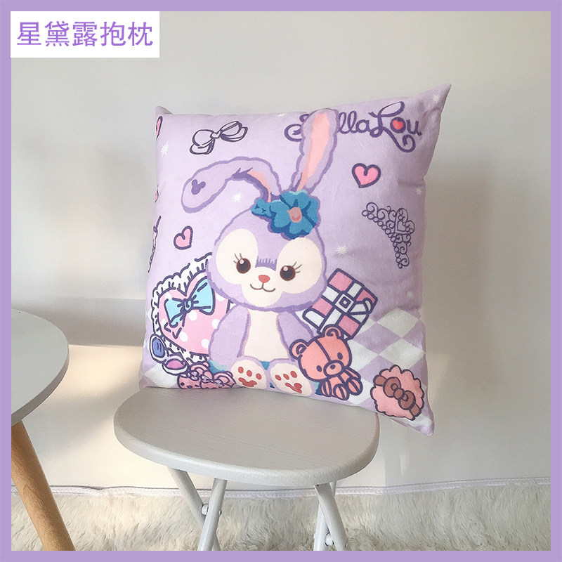 Purple Rabbit Cute Pillow Female Cartoon Sofa Living Room Cushion Bedside Back Pillow Office Napping Pillow Pillowcase