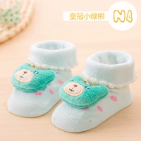 N4 Корона Маленький зеленый мишка 1 пара