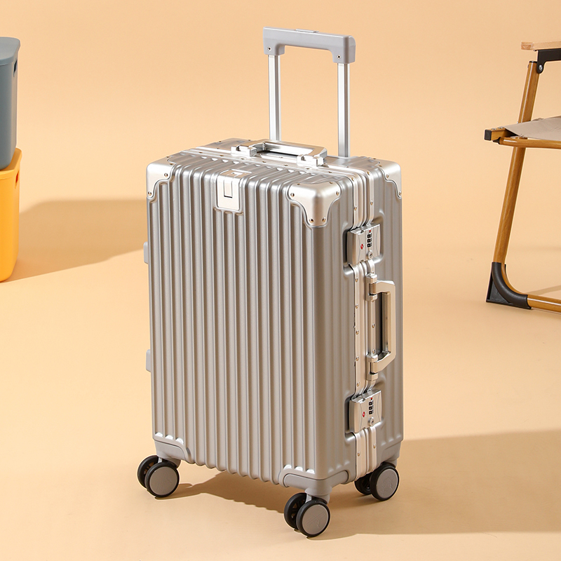 Danny Kangaroo Aluminum Frame 20-Inch Trolley Suitcase Carry-On 24-Inch Travel Men's Password Lock Suitcase 26-Inch Spinner Wheels Student Women's