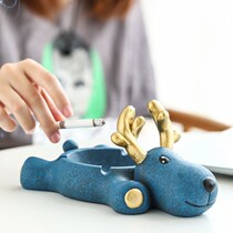 Ashtray cute girl home living room fashion modern creative ins Wind anti fly ash ashtray cute girl