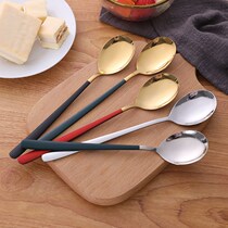 Eat watermelon spoon shovel big soup spoon long handle take honey special spoon dry rice people eat adult spoon Senior