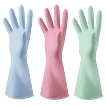 Laundry gloves cling to the hands in summer extended thin summer waterproof and durable cleaning handguard household chores are not easy to break