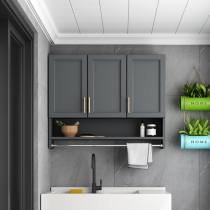 Space aluminum wall cabinet Balcony mirror cabinet Wall-mounted bathroom Bathroom mirror storage cabinet shelf Wall-mounted balcony