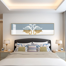 Modern minimalist bedroom bedside decoration painting Nordic sofa background wall painting light luxury living room Crystal porcelain painting hanging painting