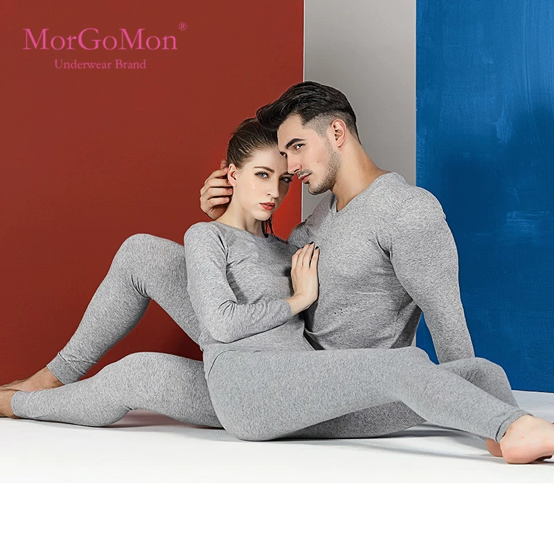Bộ đồ lót cashmere thuần MORGOMON cho mùa thu và mùa đông đồ lót nam giữ nhiệt cho phụ nữ quần áo mùa thu mỏng quần dài TY1122 - Phù hợp với nóng lên