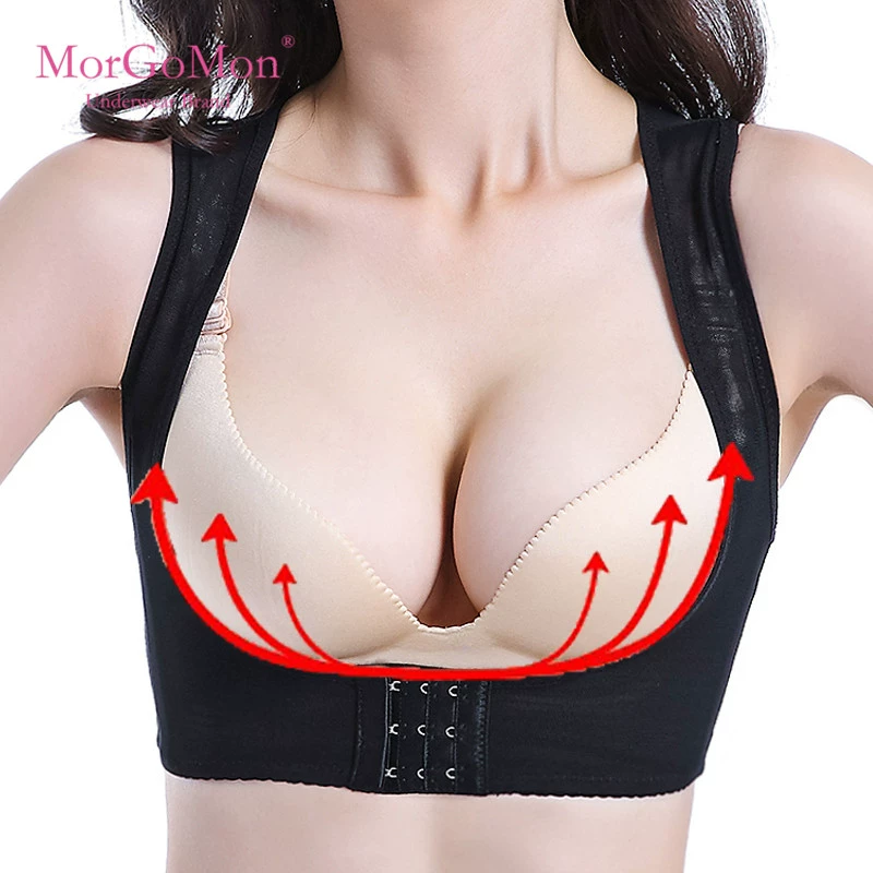 MORGOMON mùa hè corset ngắn cho phụ nữ đồ lót hỗ trợ ngực vô hình thoáng khí tập hợp chỉnh sửa lưng gù thẳng lưng TYW717 - Sau sinh