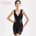 MORGOMON body định hình đồ lót Xiêm quần áo giảm béo định hình đồng hồ bụng eo đốt mỡ mở mỏng không dấu vết TYW710 - Một mảnh Một mảnh