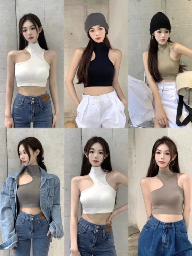 Осенний топ с чашечками, короткое защитное белье, бюстгальтер-топ