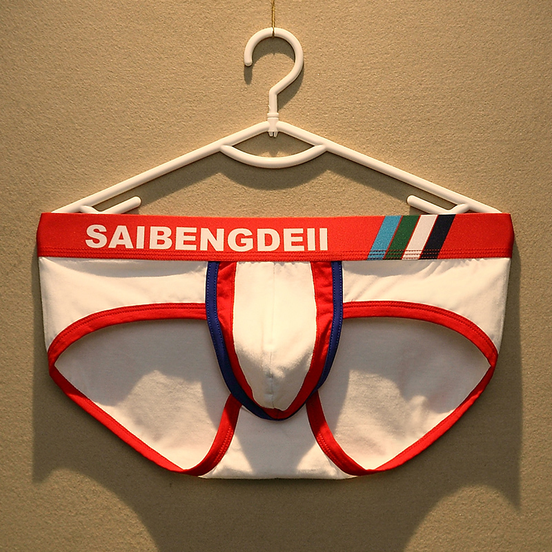 3-Pack Men's Underwear, Men's Briefs, Pure Cotton, Breathable, Trendy, U-Convex, Low-Rise, Stylish, Sexy Briefs