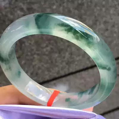 Natural ice seed ice ice floating flower Burmese Imperial Concubine jade bracelet jade bracelet child certificate