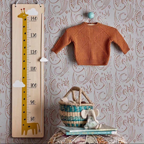 ins fart mom Nordic style simple wooden cartoon 3D animal height ruler removable hanging bedroom measurement