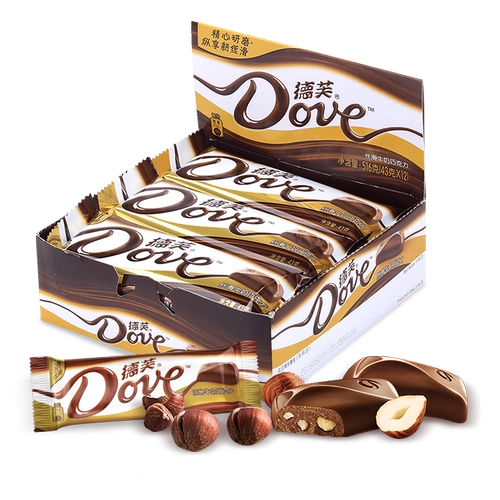 Dove Chocolate Milk Pure и белый шоколадный квартал 43G*12 Полная коробка положила в подарочную коробку каблуки.