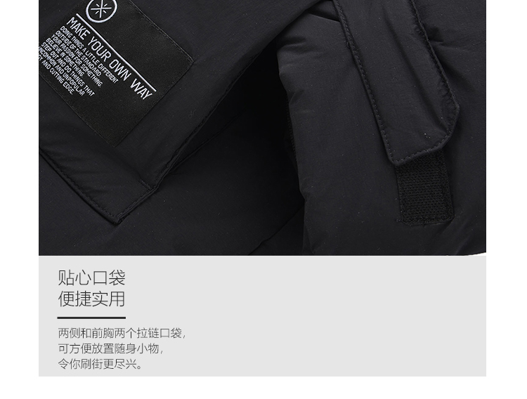 Li Ning áo khoác ngắn nam hàng loạt Wade mới giữ ấm cổ áo mùa đông ngỗng xuống - Thể thao xuống áo khoác áo phao nam cao cấp