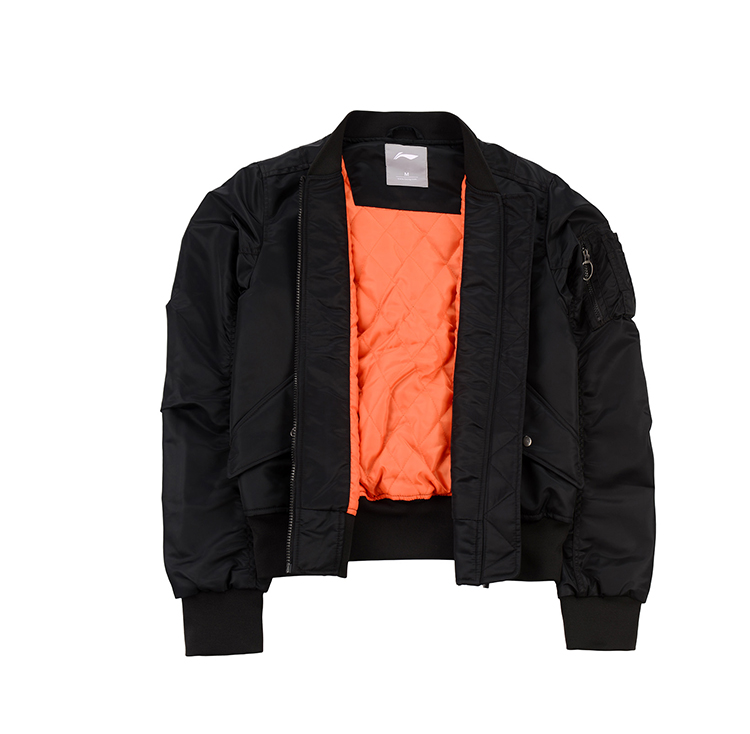 Li Ning quần áo cotton ngắn nữ thời trang thể thao ấm áp cổ áo giản dị cổ áo lỏng áo thể thao mùa đông - Quần áo độn bông thể thao áo phao đại hàn nữ
