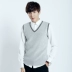 Áo len nam không tay áo len len cổ chữ V nam len áo len thanh niên áo len vest vest len dệt kim Dệt kim Vest