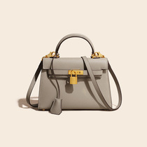 2021 new second generation Kelly bag female leather mini fashion small bag simple color shoulder crossbody bag