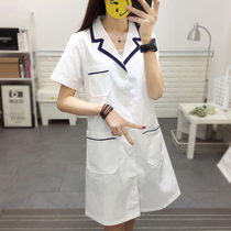 Beauty Division Workwear Short Sleeve Female Beauty Salon Orthopedic hospital Doctors wear large coat not easily wrinkled oral Nursing wear