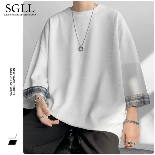 Tide, мужская летняя шелковая футболка, короткий рукав, оверсайз, «Холодное сердце»