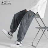 Вельветовые демисезонные штаны, джинсы с начесом, повседневные брюки, свободный крой