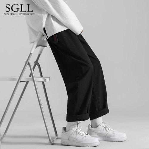 Хаки демисезонные штаны, утепленные джинсы с начесом, повседневные брюки, свободный прямой крой