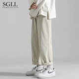 Хаки демисезонные штаны, утепленные джинсы с начесом, повседневные брюки, свободный прямой крой