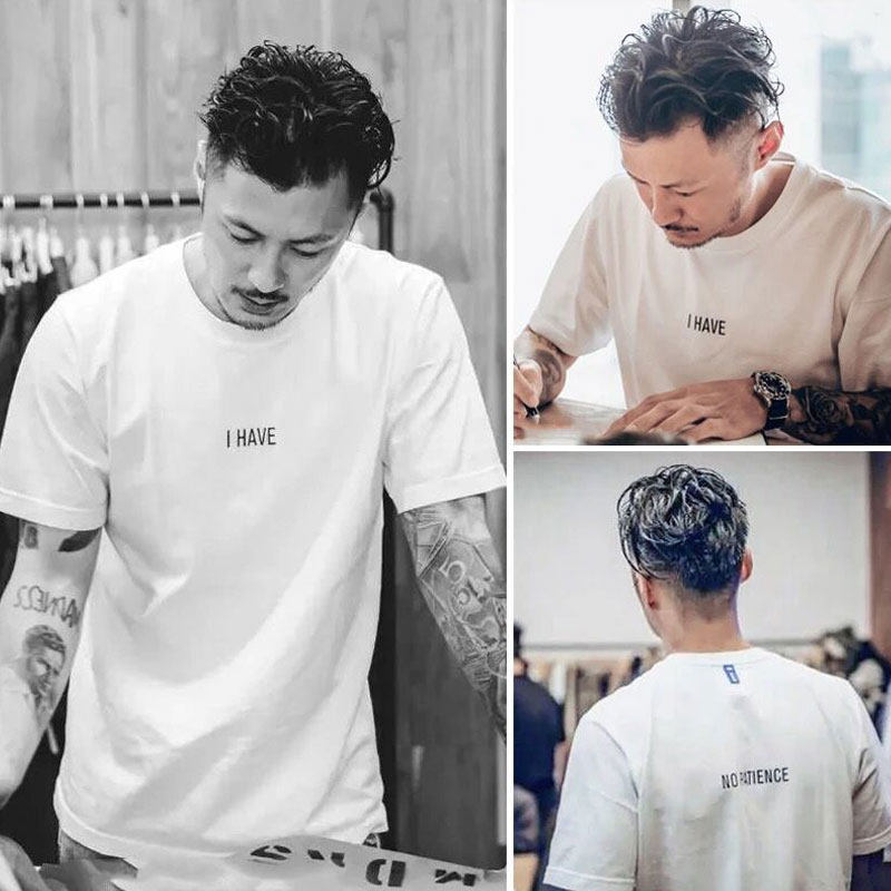 Hangstone Yuwen Le T-shirt Men's Short Sleeves Summer Round White Pure Cotton Han Edition Relax T-shirt