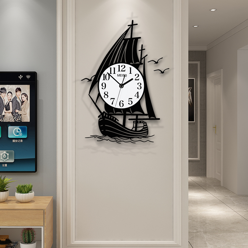 Modern creative trend watch wall clock Living room personality home fashion Simple atmosphere silent decoration wall clock