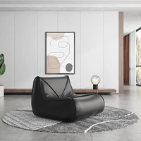 Черный суперволокный кожаный одиночный стул