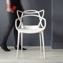 Vine chair simple casual hollow white plastic home chair Nordic modern outdoor chair Weatherly dining chair