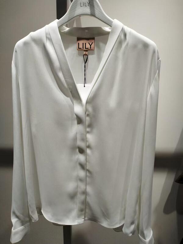 Lily 2026 New Spring Collection Genuine White Shirt Blouse 126150C8109
