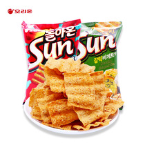 South Korea Imports good Liyou sun Sun Corn Puffed 80g Wave Potato Chips Pan Office Casual Snacks