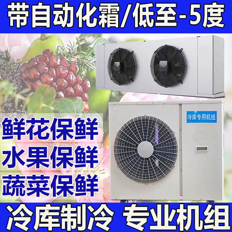 Fresh cold storage refrigeration unit 3P4P5P fresh refrigerator air-cooled fruit vegetables, mushrooms, flowers, low temperature refrigeration