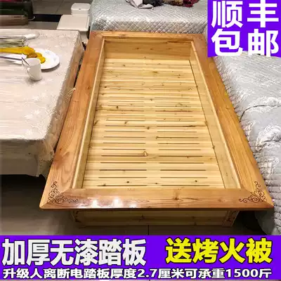 Solid wood electric fire box heater Rectangular baking foot warmer baking stove Hunan Huaihua large electric fire bucket brazier