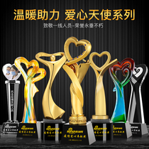 Loving Crystal Trophy Custom Outbreak Volunteer Doctor Nurses Charity Public Good Valentines Day Birthday Souvenirs