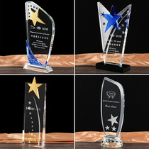 Crystal Trophy Custom Metal Creative Crystal High-end Medal Making Competition Mementos Awards Free Lettering Design