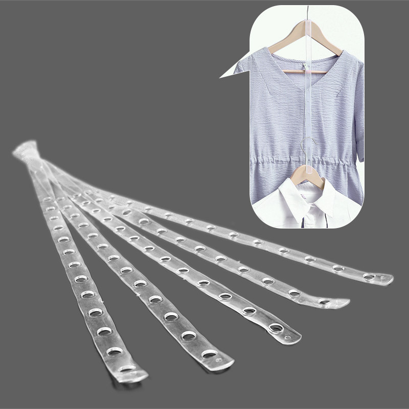 Clothing store wooden hanger trousers clip connecting strip plastic transparent clothes suit connecting belt adult children's clothing chain