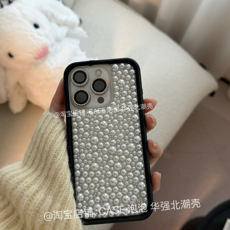 High-End Wildflow Shining Series Pearl Pink Phone Case for Apple iPhone 17/16/15/14 Pro Max/Plus, Lightweight Anti-Drop Protective Cover, Huaqiangbei Diamond Pearl White for Women High-End Wildflow Shining Series Pearl Pink Phone Case for Apple iPhone 17/16/15/14 Pro Max/Plus, Lightweight Anti-Drop Protective Cover, Huaqiangbei Diamond Pearl White for Women