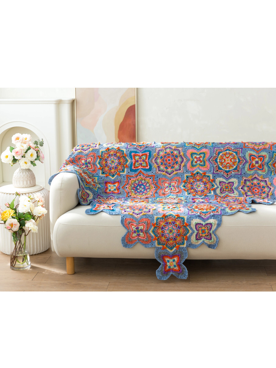 Sister Susu's Essaouira patchwork blanket handmade diy crochet cotton thread knitting wool ball material package