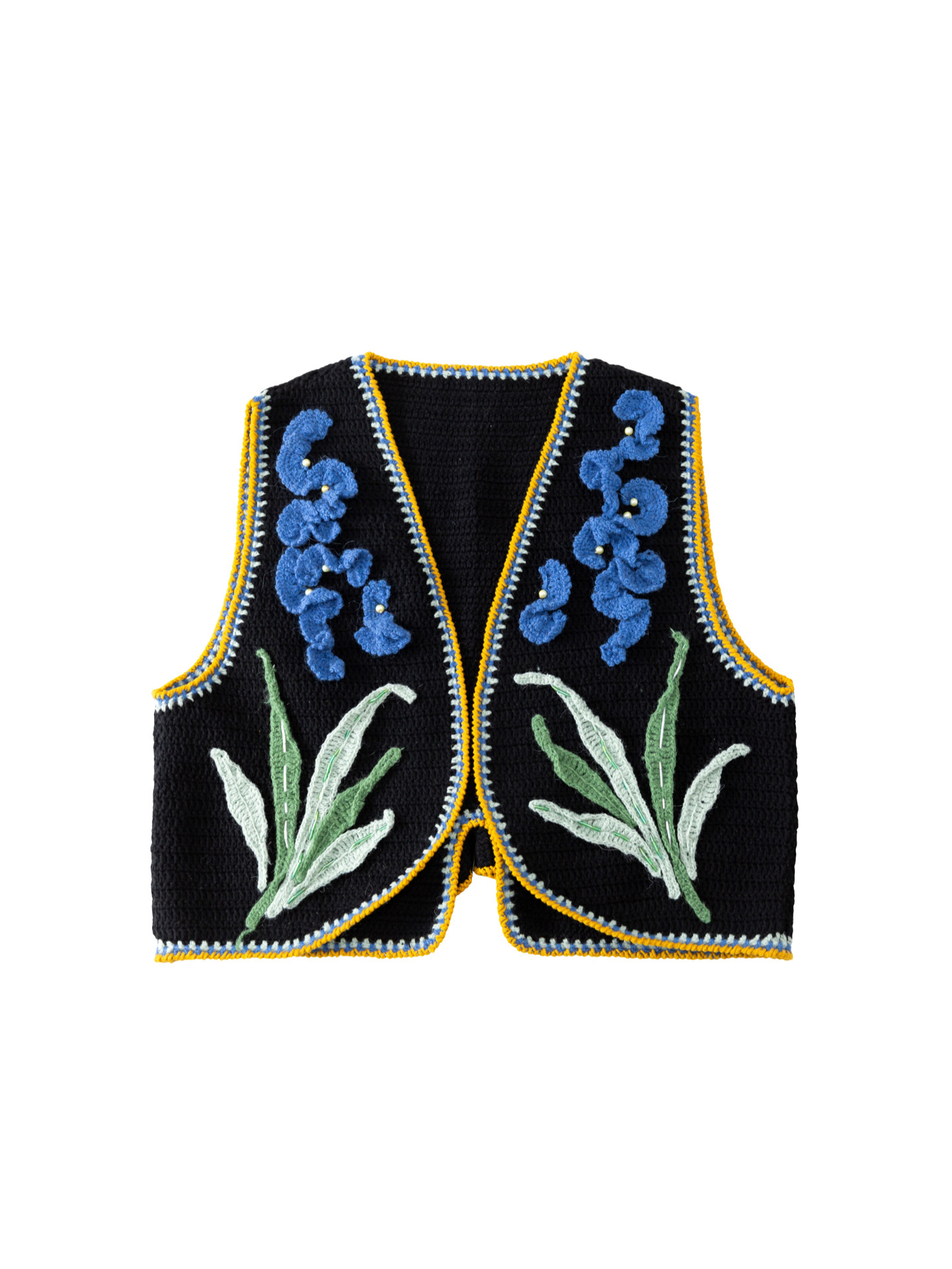 Sister Su Su’s iris vest handmade DIY knitted crochet top wool ball homemade material package