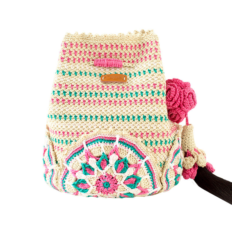 Sister Susu's mini wayuu bag hand-knitted crochet diy material bag lace thread wool ball
