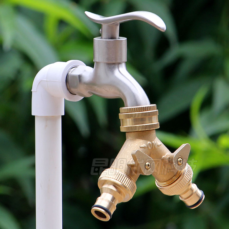 Tap nipple connector washing machine water pipe car wash water gun 10% 23 pass valve triage switch garden watering